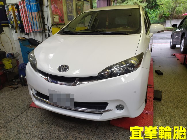 TOYOTA WISH Gulf ULE 5W40 引擎空氣濾芯更換 Yokohama AE01F 205/55/16 3D四輪定位