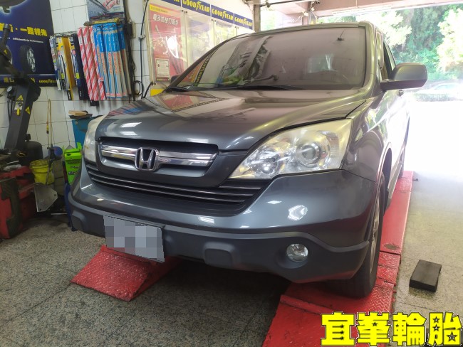 HONDA CR-V 胎內異物 高速抖動 Gulf ULE 5W40 電池更換 YOKOHAMA BluEarth-RV RV03 225/65/17 3D四輪定位