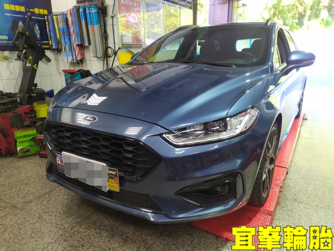 Ford Mondeo Wagon ST-Line EBC前後來令片安裝 前面煞車碟盤更換 煞車油更換