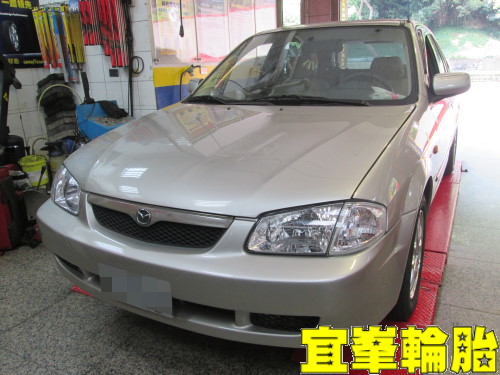 mazda isamu genki 5d 碟盤跟換 Assurance TripleMax 185/65/14 胎圈最佳化平衡 3D四輪定位