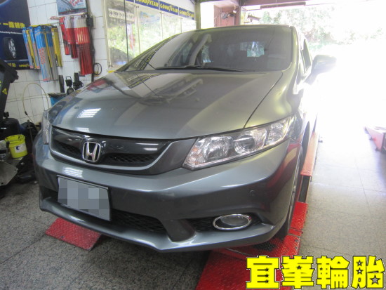 HONDA CIVIC 9代 BOHENG前劃線碟盤跟換 BOHENG陶瓷競技後來令極致安裝 碟盤車銷研磨