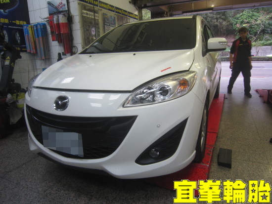 MAZDA 5 ORO W417 盲塞式TPMS極致安裝 KYB藍筒避震器安裝 3D四輪定位