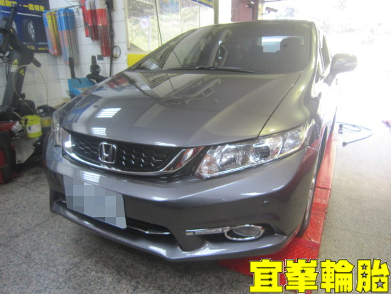 HONDA CIVIC 9代 GOODYEAR EfficientGrip Performance SPR金屬氣嘴安裝 205/55/16 3D四輪定位