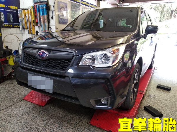 Subaru Forester Goodyear EfficientGrip Performance SUV 225/55/18 ORO W410-A TPMS極致安裝 3D四輪定位 車輛行駛異音檢查