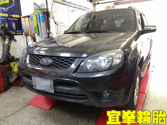 FORD ESCAPE 輪胎滾動噪音 前輪軸承更換 3D四輪定位 輪胎對調