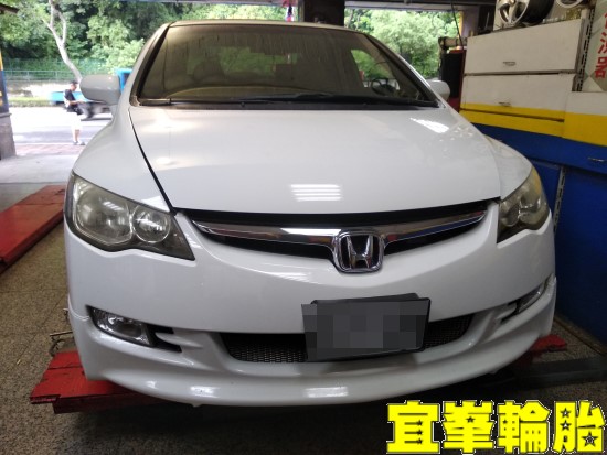 HONDA CIVIC8代 喜美八代 KYB New SR 藍筒避震器安裝 3D四輪定位