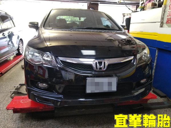 HONDA CIVIC8 喜美八代 Goodyear ASYM-5 F1 Asymmetric-5 215/45/17 胎圈最佳化平衡 3D四輪定位