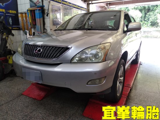 Lexus RX330 KYB黑筒避震器安裝 3D四輪定位 輪胎對調