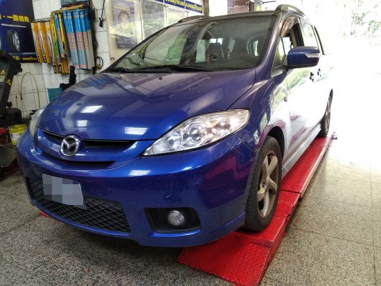 MAZDA 5 馬5 SELENIA 5W40 Yokohama AE01F 205/55/16 3D四輪定位