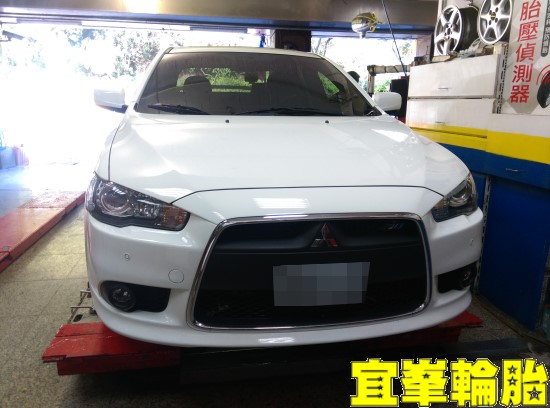 Mitsubishi Lancer Fortis io ORO W410-A TPMS極致安裝Goodyear ASYM-3 F1 Asymmetric-3 225/40/18  3D四輪定位