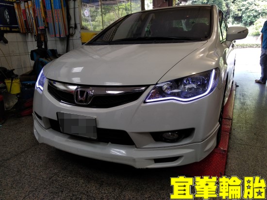 HONDA CIVIC8 喜美八代 Goodyear ASYM-3 F1 Asymmetric-3 215/45/17 3D四輪定位