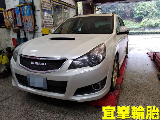 SUBARU LEGACY Goodyear ASYM-3 F1 Asymmetric-3 235/40/18 ORO W410-A TPMS極致安裝 3D四輪定位