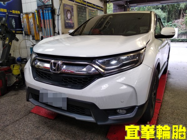 HONDA CR-V BOHENG陶瓷競技前來令極致安裝 高速煞車抖動 碟盤車銷研磨 Yokohama GEOLANDAR CV G058 235/60/18 胎圈最佳化平衡 3D四輪定位