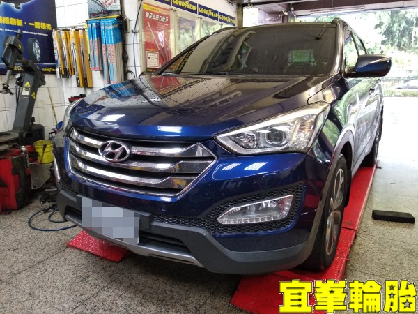 Hyundai Santa Fe Cooper Evolution CTT 235/55/19 胎圈最佳化平衡 3D四輪定位 Tiguan 輪胎對調