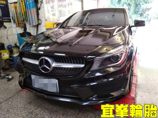 Mercedes-Benz CLA250 W117 高速煞車抖動 碟盤車銷研磨 Goodyear ASYM-5 F1 Asymmetric-5 225/40/18 胎圈最佳化平衡 3D四輪定位