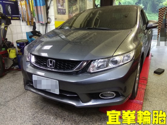 HONDA CIVIC 9.5代 Ravenol VSE 0W20 煞車油脈衝式更換 Goodyear AssuranceTripleMax2 205/55/16 3D四輪定位